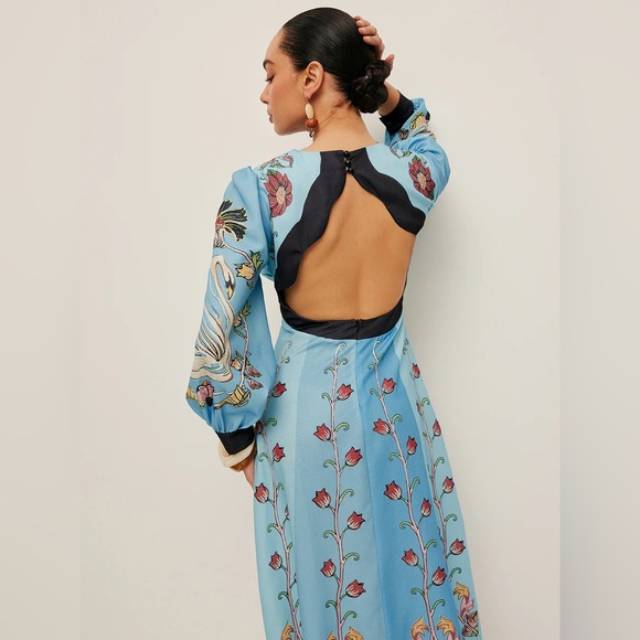 Commense Open-Back Puff Sleeve Floral Dress - Picture 5 of 12